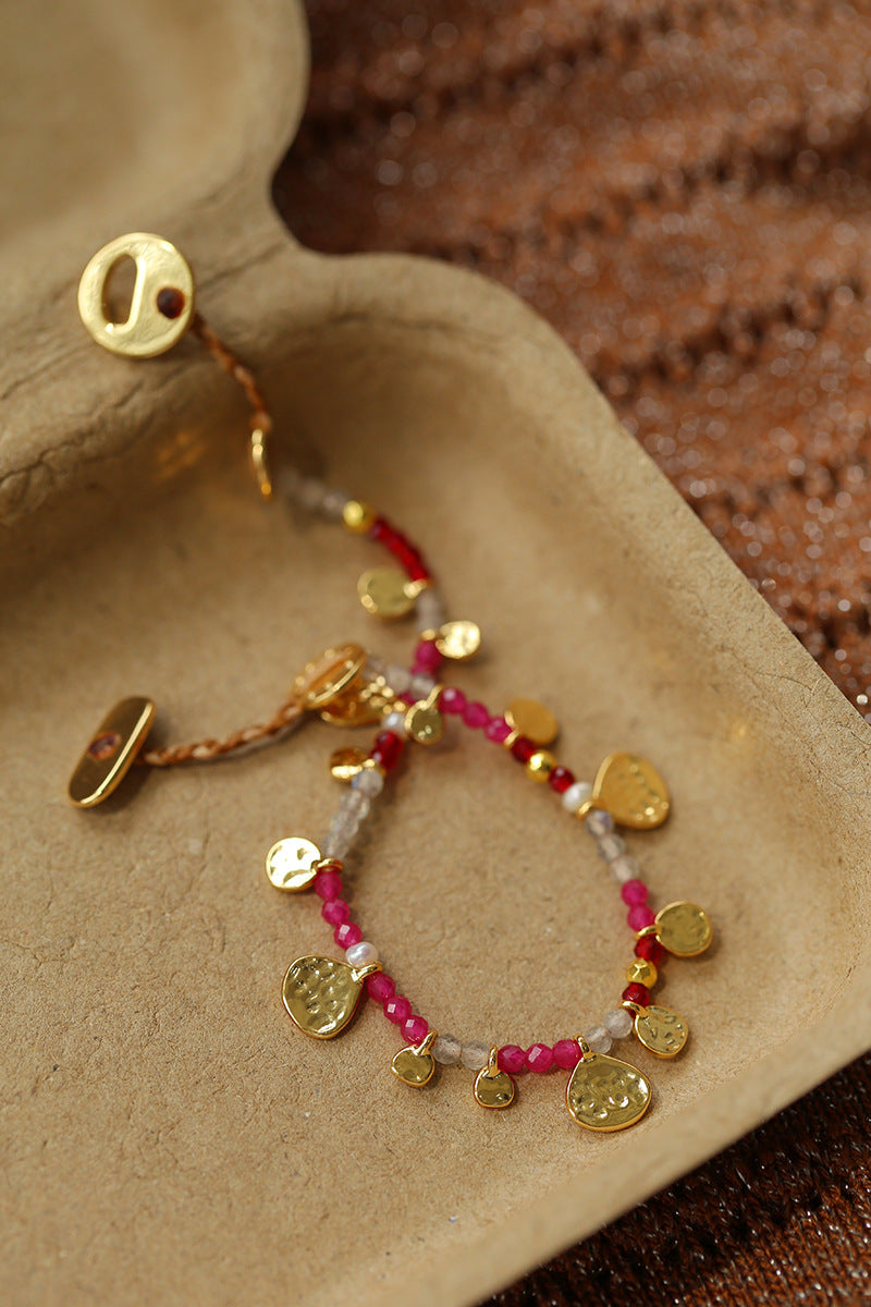 Hand-woven Natural Stone Bracelet For Women