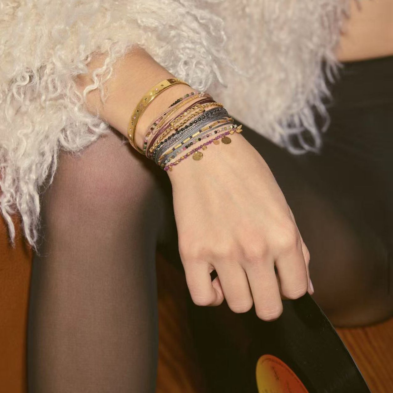 Hand-woven Natural Stone Bracelet For Women