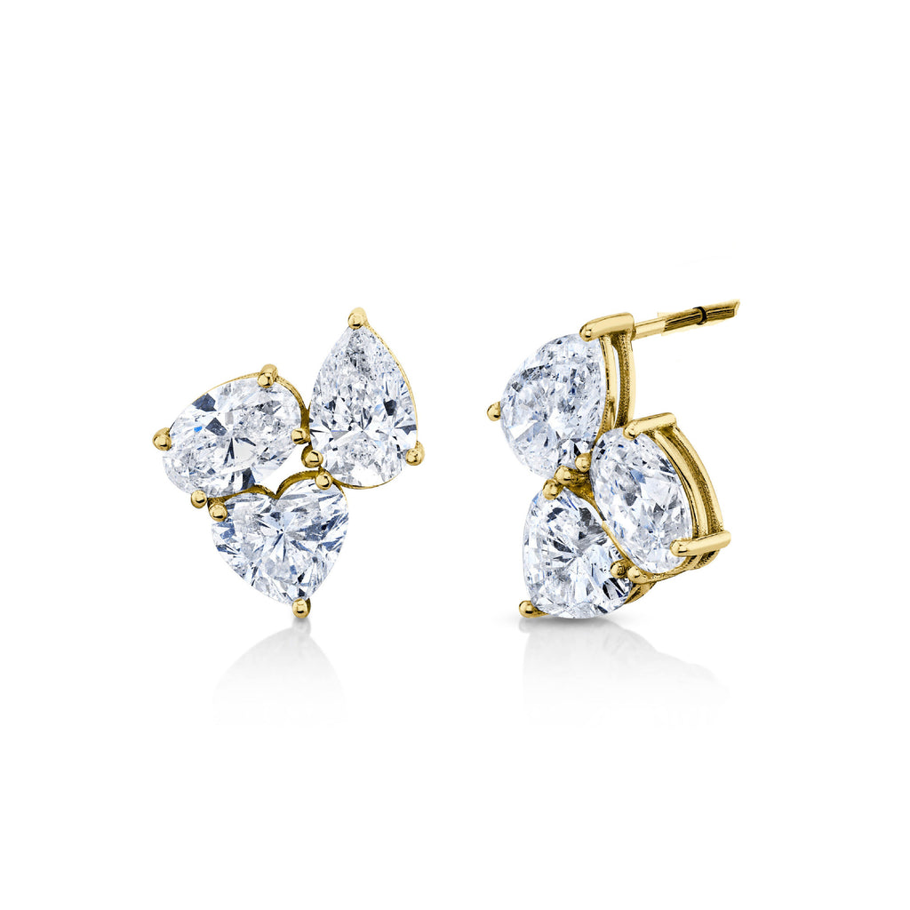 Geometric Zircon Patchwork Luxury Earrings