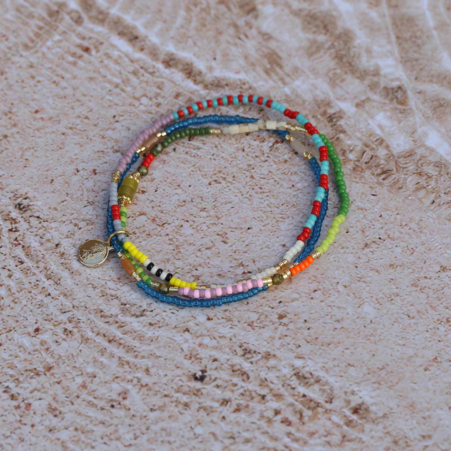 Casual Three-layer Stacked Bracelet For Women