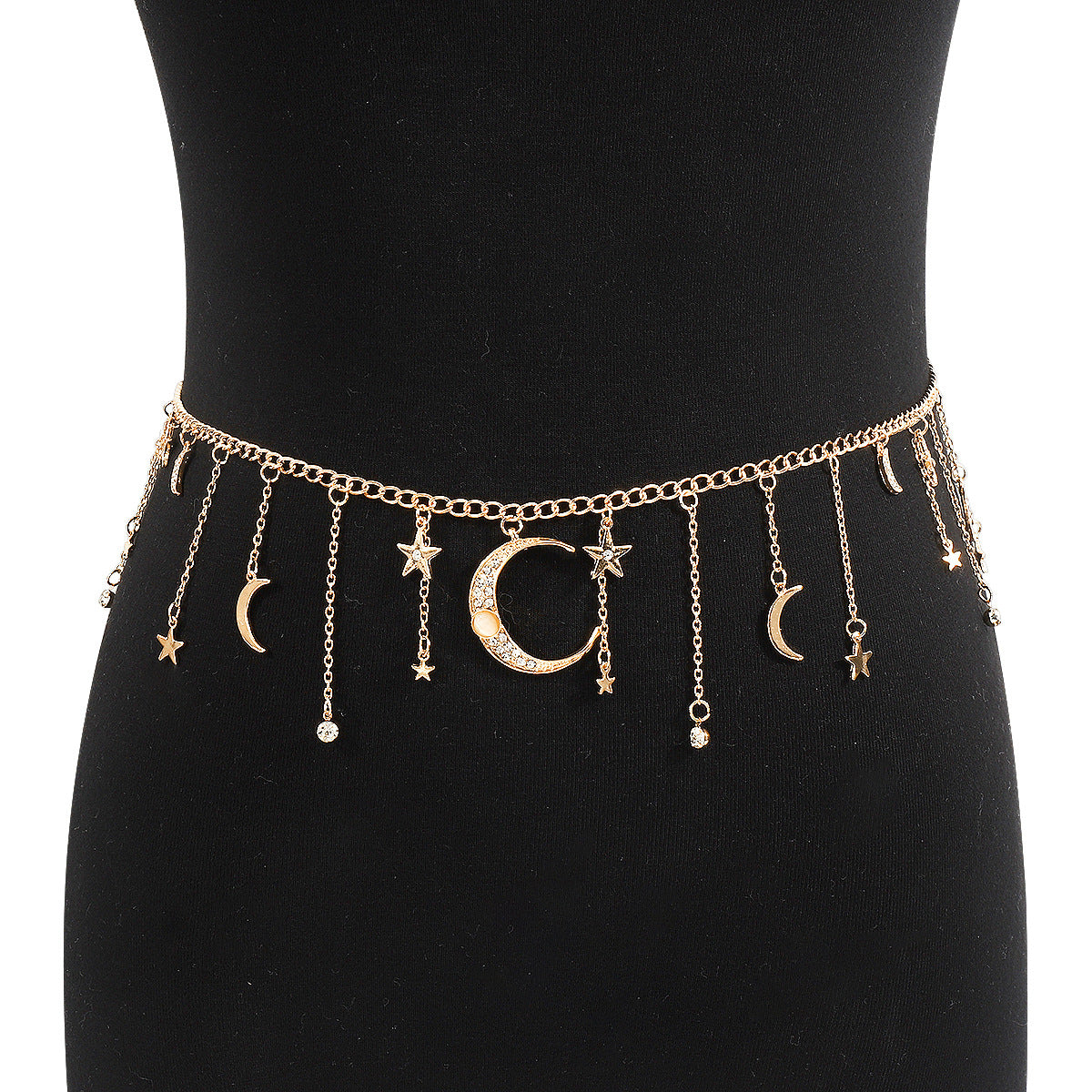 Fashion Temperamental Tassels Star Moon Waist Chain Creative Sexy