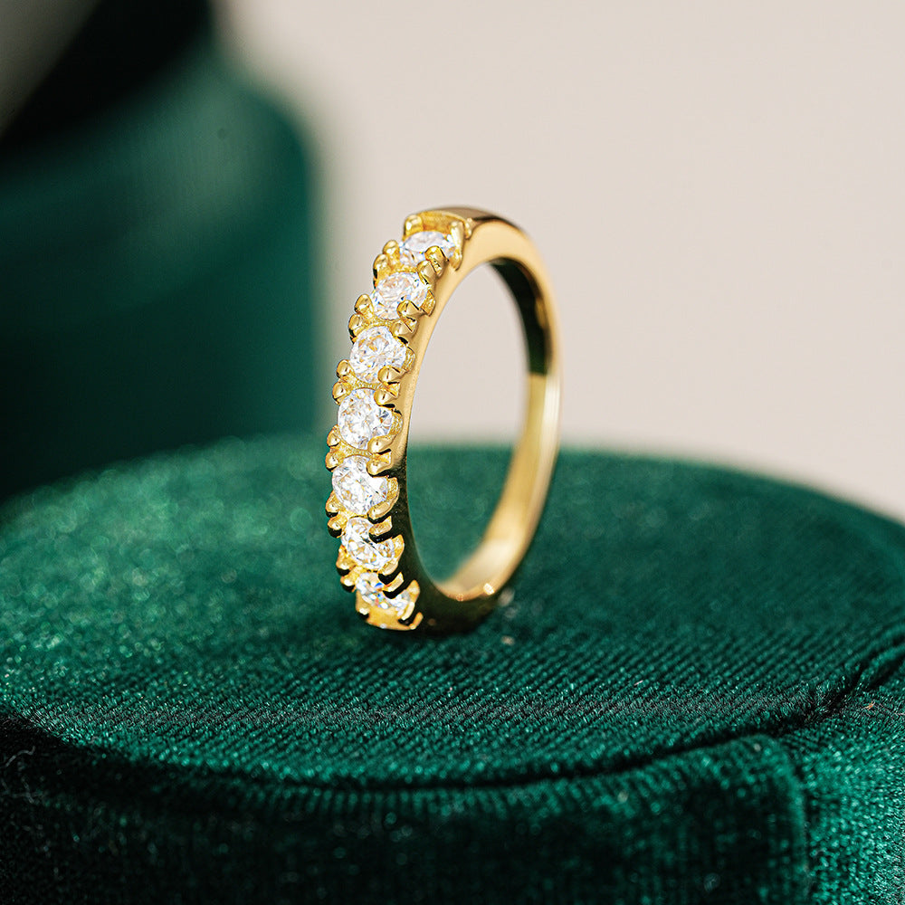 S925 Silver Ring Women's Gold-plated