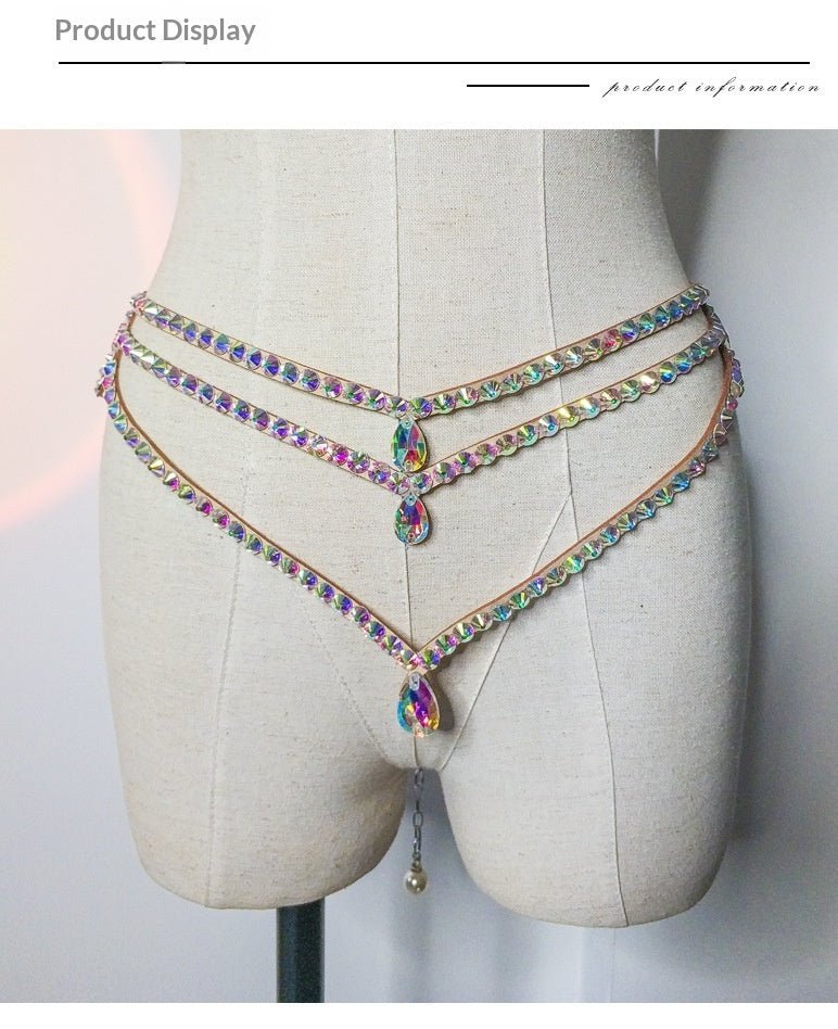 New Belly Dance Waist Chain, Heavy-duty Hot Drilling Oriental Dance Handmade