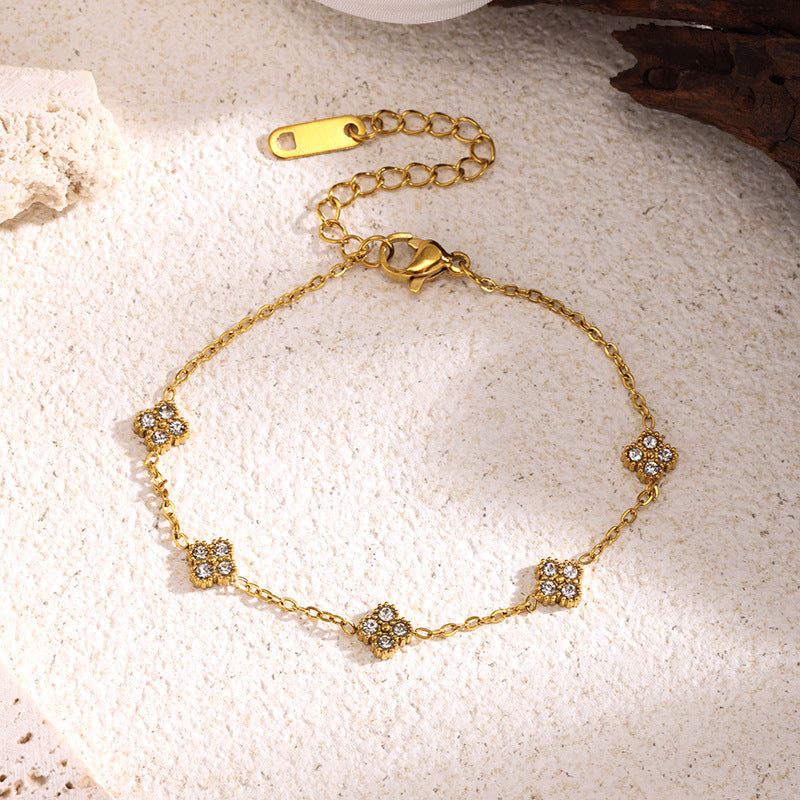 Stainless Steel Women's Bracelet Light Luxury And Versatile