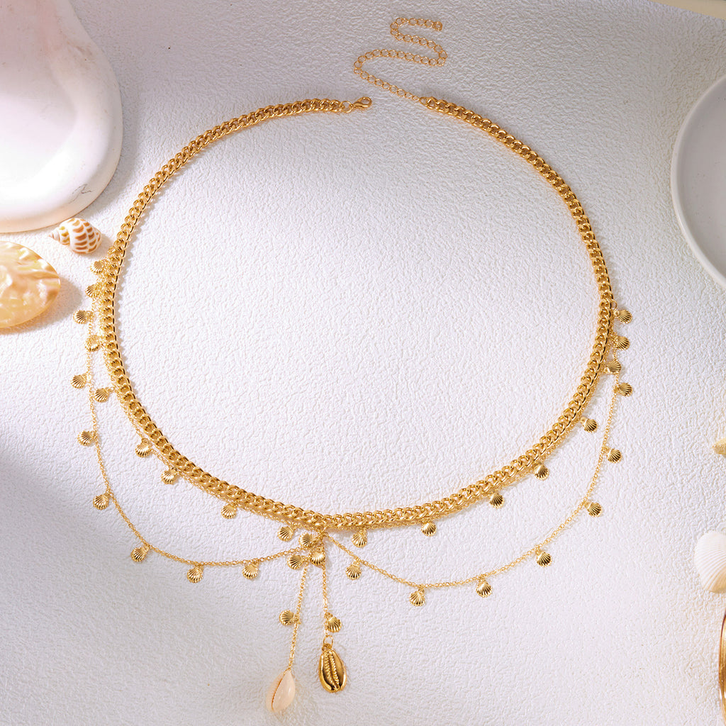 Fashion Hot Girl Party Personality Body Chains Shell Scallop Pendant