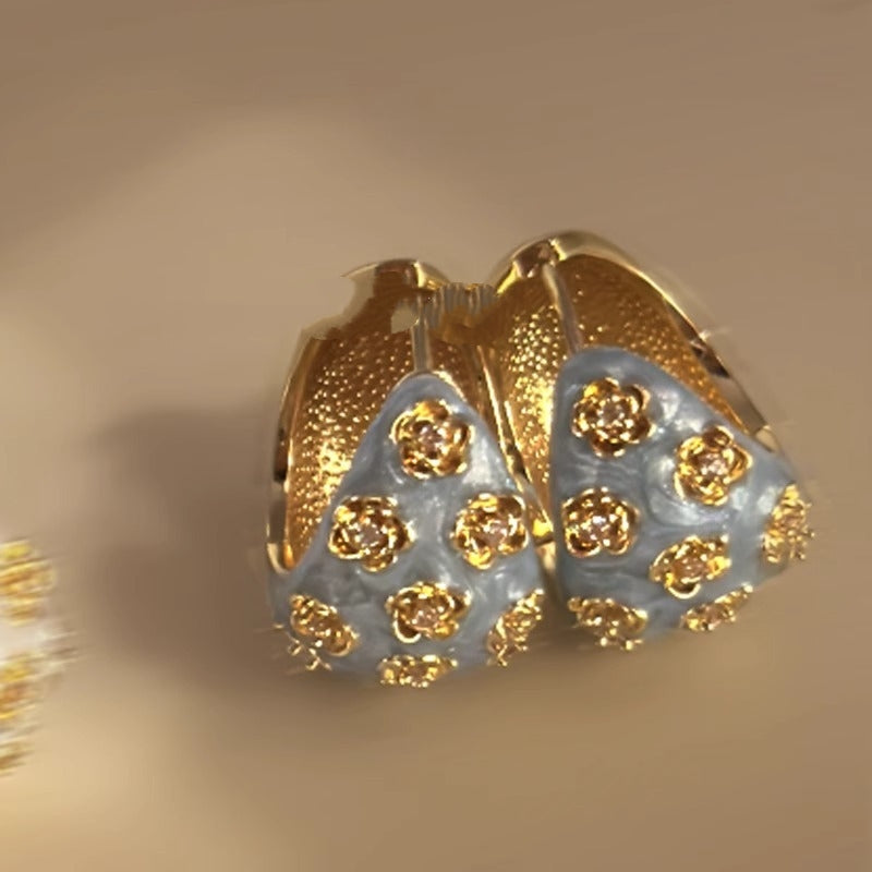 Luxury-yet-affordable Golden-line Tassel Geometric Crystal Earrings