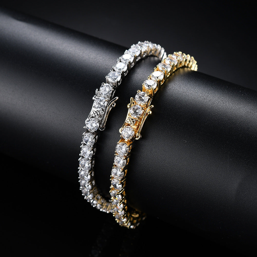 Minimalist And Sophisticated Tennis Bracelet With Full Diamond Zirconium Oxide