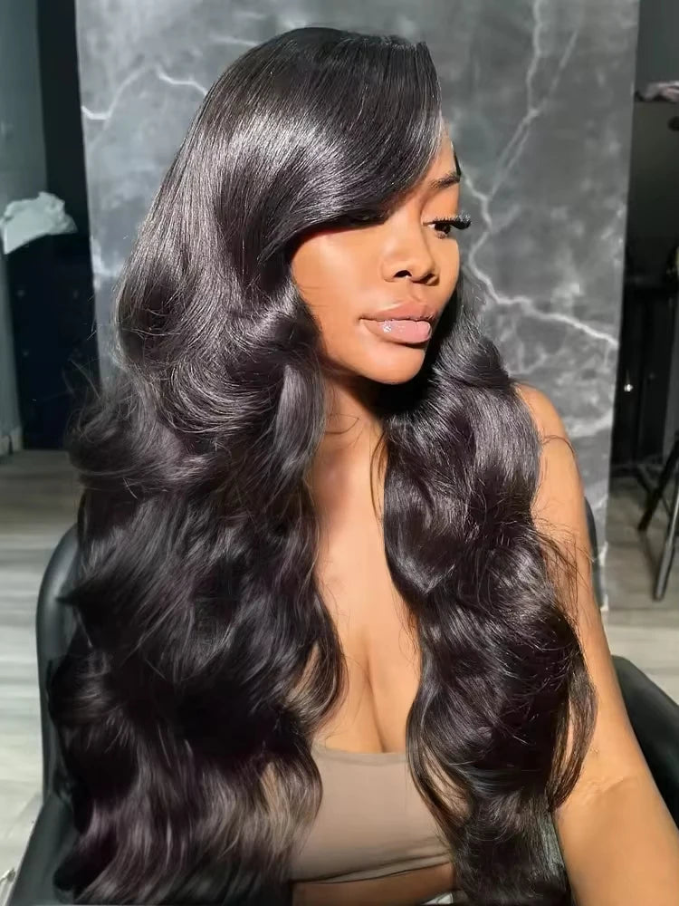 30 40Inch Body Wave Human Hair Wigs 13x6 Hd Lace Frontal Wig  Brazilian Water Wave Lace Front Wigs Pre Plucked For Women