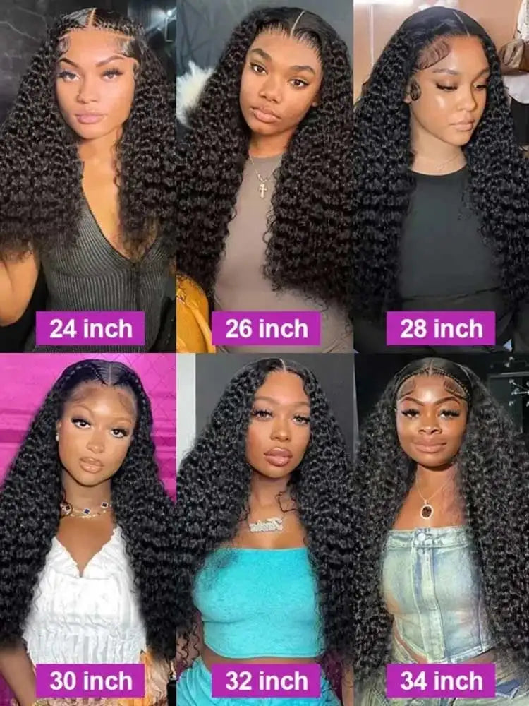 30 40 Inch Water Deep Wave 13x4 13x6 Hd Lace Frontal Wigs Human Hair Brazilian Deep Curly Lace Front Human Hair Wigs For Women
