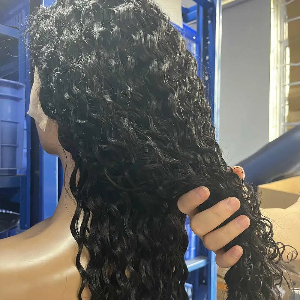40 46 Inch Water Wave Curly Lace Front Wig 13x6 HD Deep Wave Lace Frontal Wig 300% Density 7x5 Glueless Human Hair Wig For Women