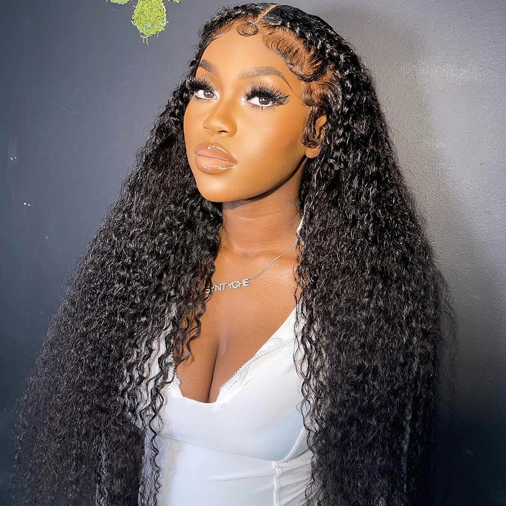 40 46 Inch Water Wave Curly Lace Front Wig 13x6 HD Deep Wave Lace Frontal Wig 300% Density 7x5 Glueless Human Hair Wig For Women