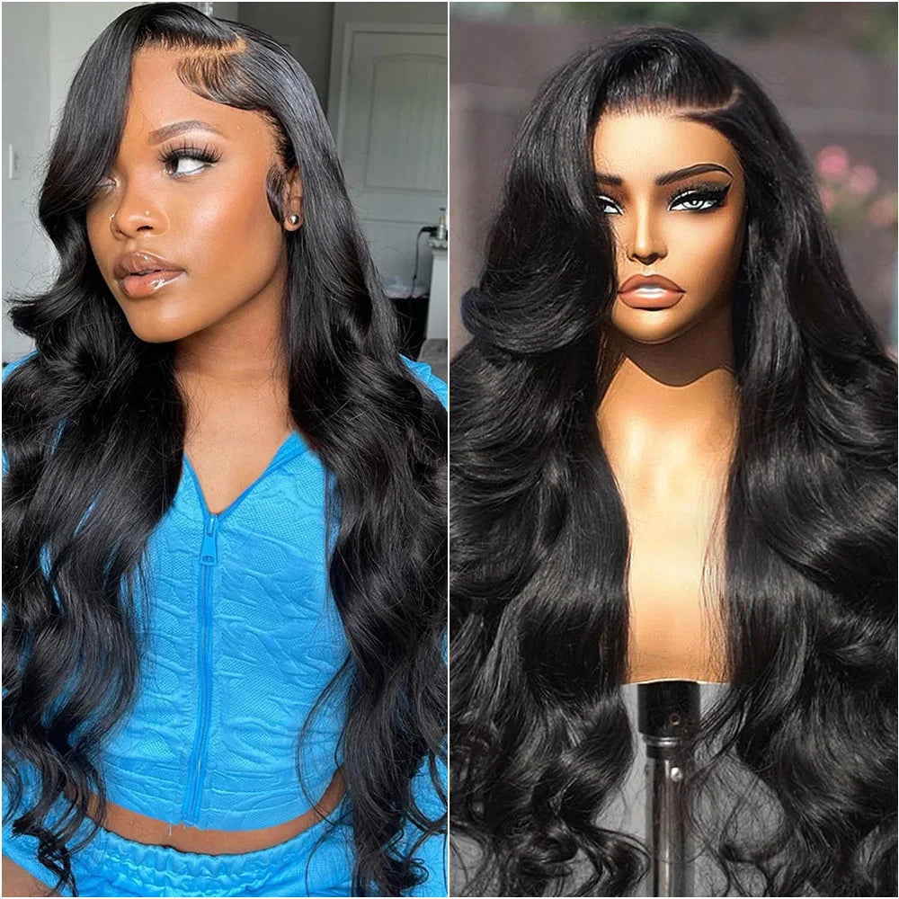 30 38 Inch Body Wave 13x6 HD Lace Frontal Wig Brazilian 13x4 Transparent Lace Front 100% Human Hair Wigs For Women Pre Plucked