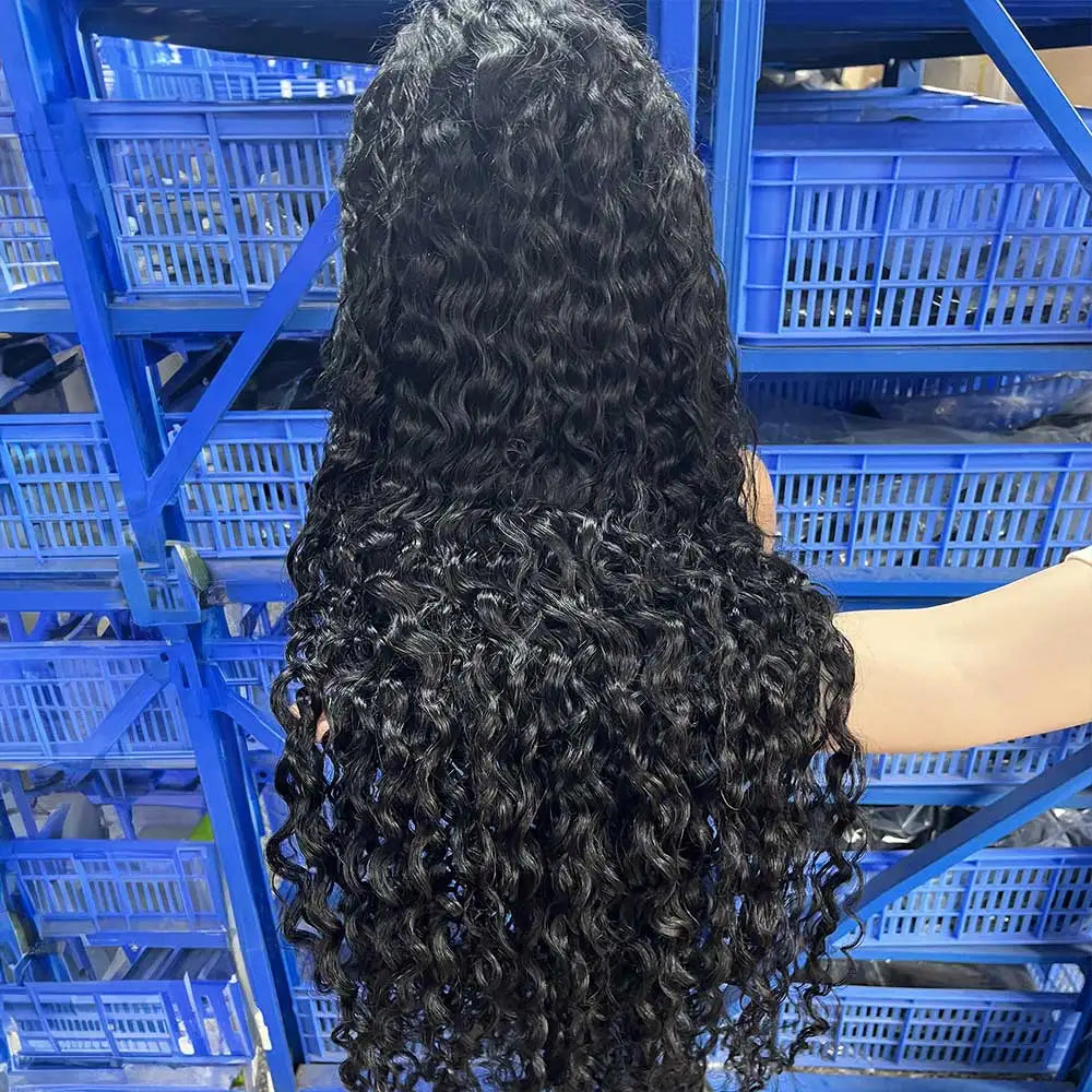 40 46 Inch Water Wave Curly Lace Front Wig 13x6 HD Deep Wave Lace Frontal Wig 300% Density 7x5 Glueless Human Hair Wig For Women