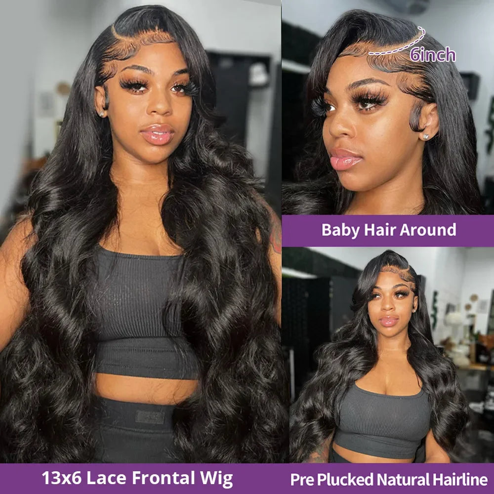 Body Wave Lace Front Wigs Human Hair 250 Density 13x6 13x4 Hd Transparent Lace Frontal Wigs For Women Pre Plucked With Baby Hair