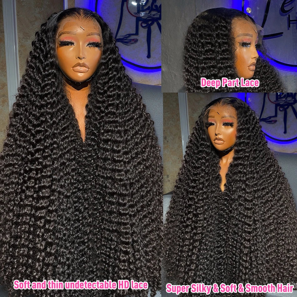 Rosabeauty 30 32 inch Curly Hd Lace Wig 13x6 Human Hair Wig Deep Wave Frontal Wig Brazilian Water Wave Human Hair Wigs For Women