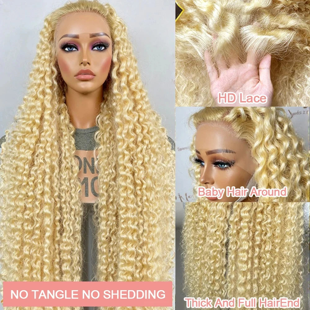 Wewave Curly Human Hair Wig Deep Wave Wigs Water Wave 13x4 13x6 Hd Lace Frontal Wig Bleached Knoted 38 Inch High Flash Sale
