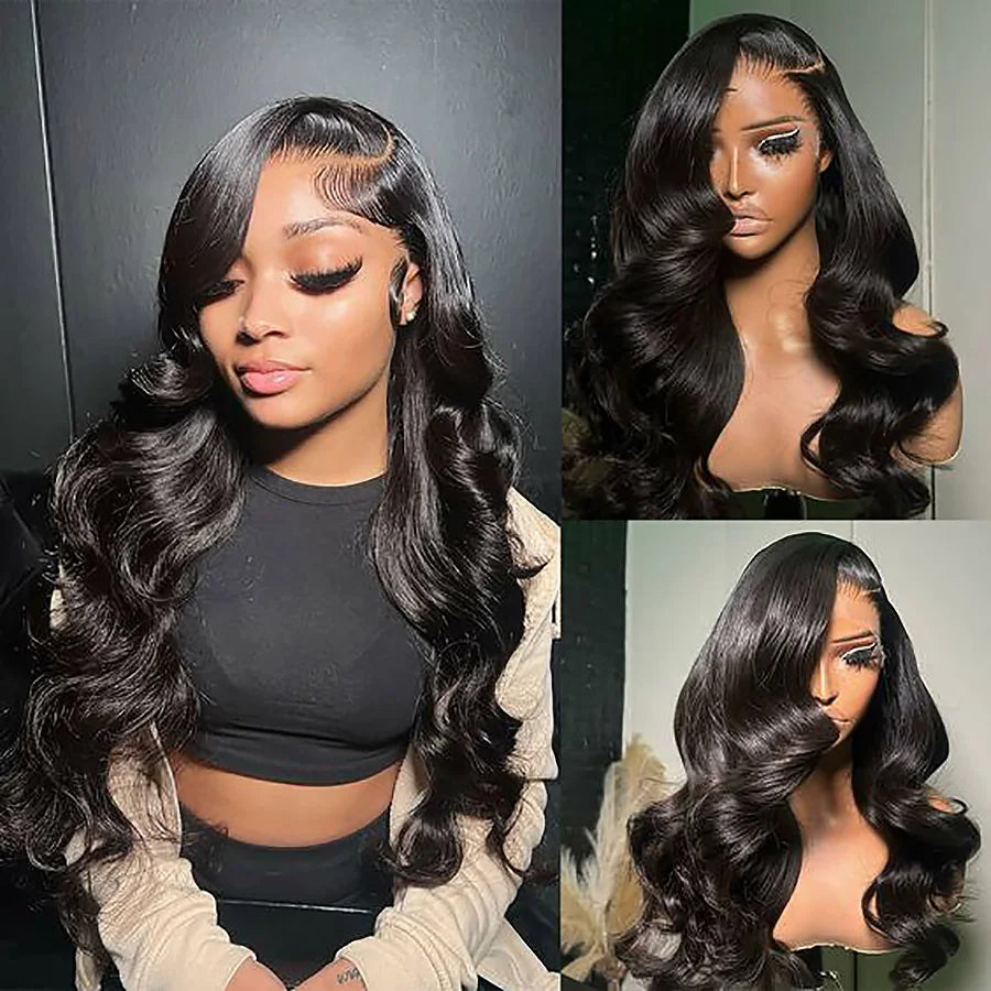 Put On and Go 40inch 250% Density Body Wave Human Hair Wigs 13x4 Lace Frontal Wig Brazilian Hair