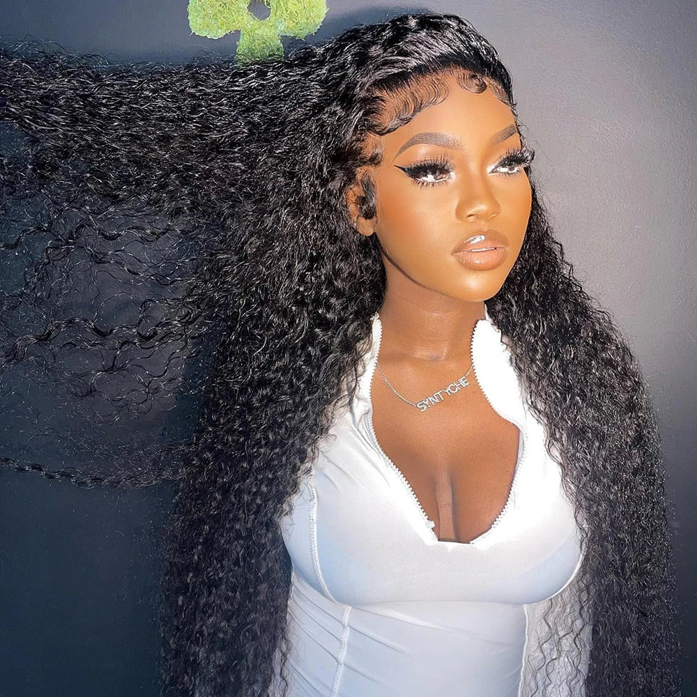 40 46 Inch Water Wave Curly Lace Front Wig 13x6 HD Deep Wave Lace Frontal Wig 300% Density 7x5 Glueless Human Hair Wig For Women