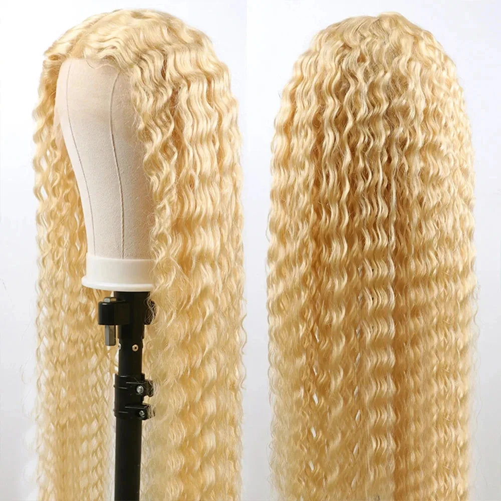 Wewave Curly Human Hair Wig Deep Wave Wigs Water Wave 13x4 13x6 Hd Lace Frontal Wig Bleached Knoted 38 Inch High Flash Sale