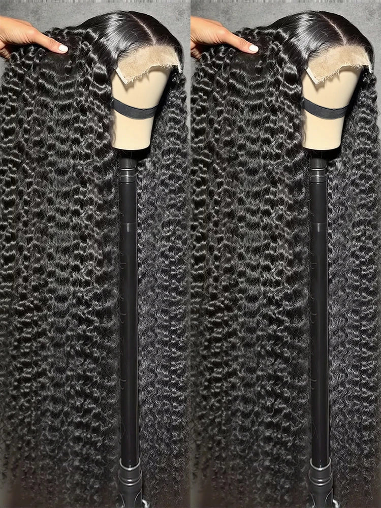 40 46 Inch Water Wave Curly Lace Front Wig 13x6 HD Deep Wave Lace Frontal Wig 300% Density 7x5 Glueless Human Hair Wig For Women