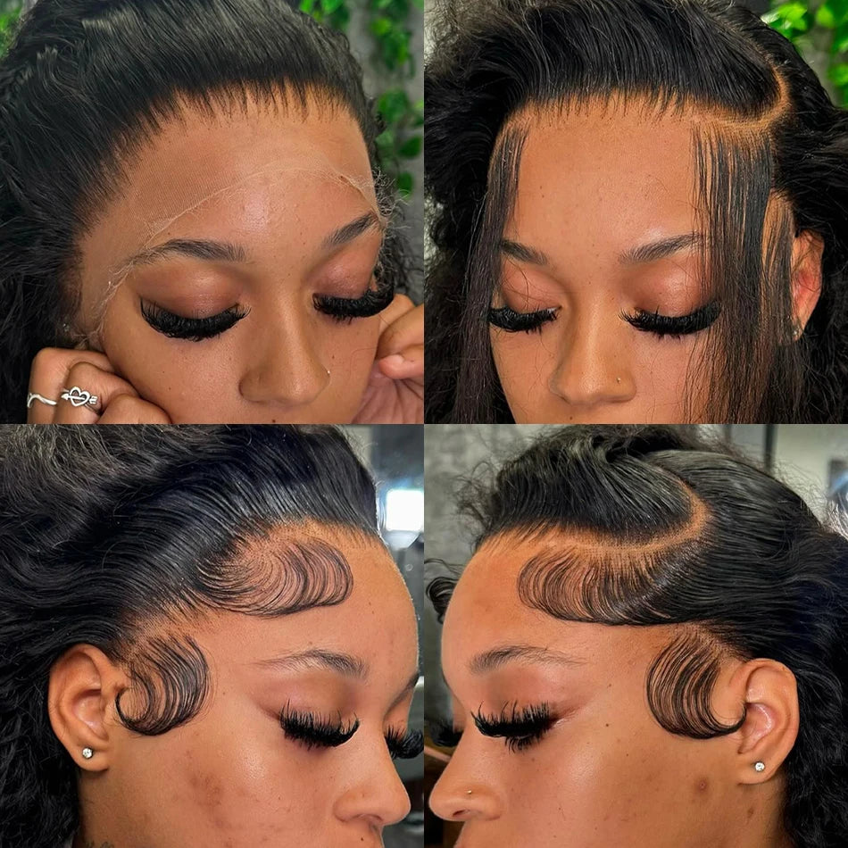 Rosabeauty 30 32 inch Curly Hd Lace Wig 13x6 Human Hair Wig Deep Wave Frontal Wig Brazilian Water Wave Human Hair Wigs For Women