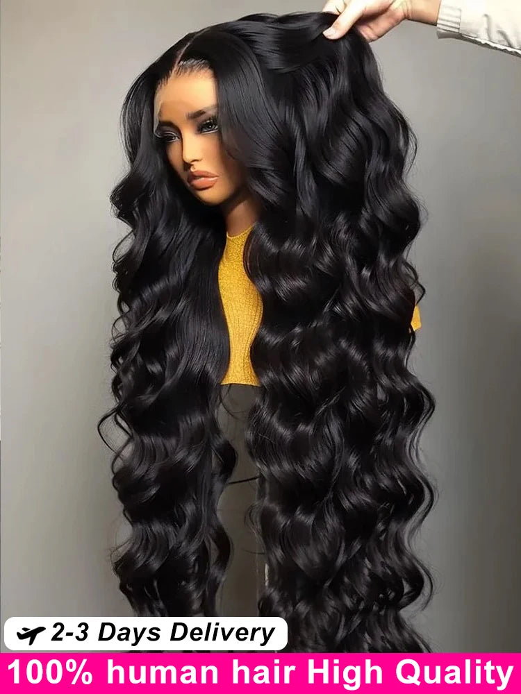 30 40Inch Body Wave Human Hair Wigs 13x6 Hd Lace Frontal Wig  Brazilian Water Wave Lace Front Wigs Pre Plucked For Women