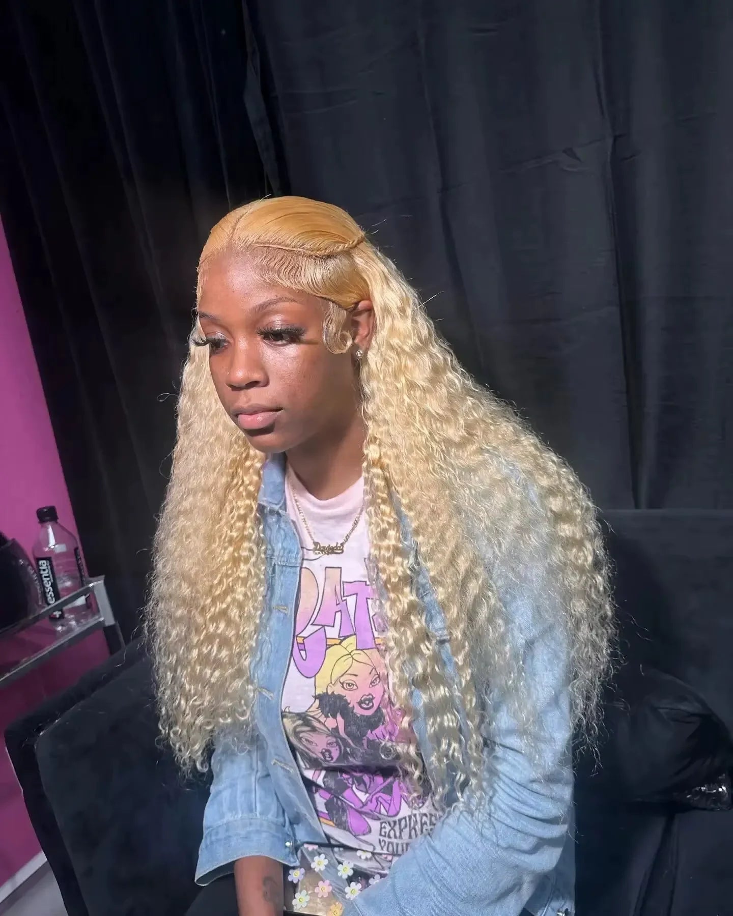 613 Curly Honey Blonde Lace Front Human Hair Wigs Loose Deep Wave 13x6 13×4 HD Water Wave Color Transparent Lace Frontal Wigs