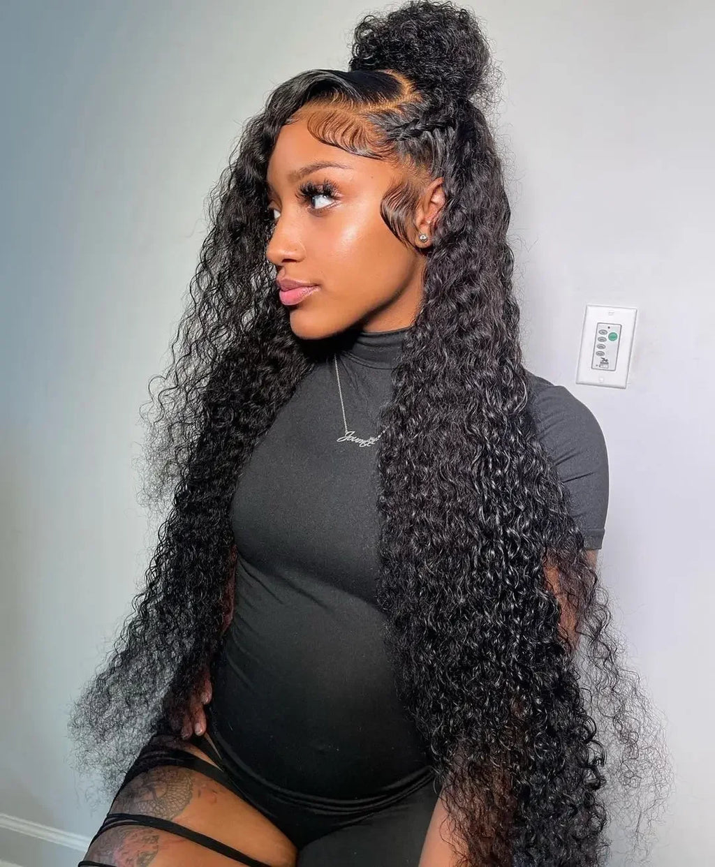 300% Density 40 46 Inch 13x6 HD Loose Deep Wave Lace Frontal Wig Brazilian 13x4 Water Curly Human Hair Wigs For Women Preplucked