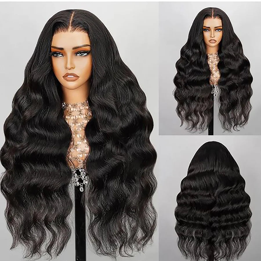 Put On and Go 40inch 250% Density Body Wave Human Hair Wigs 13x4 Lace Frontal Wig Brazilian Hair