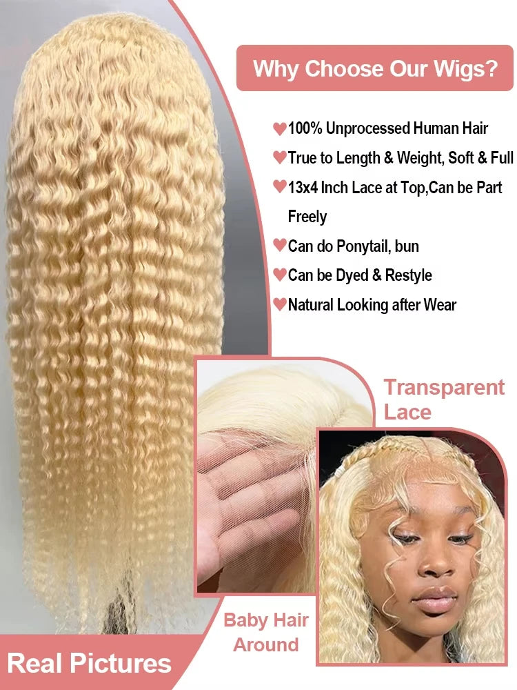 Wewave Curly Human Hair Wig Deep Wave Wigs Water Wave 13x4 13x6 Hd Lace Frontal Wig Bleached Knoted 38 Inch High Flash Sale