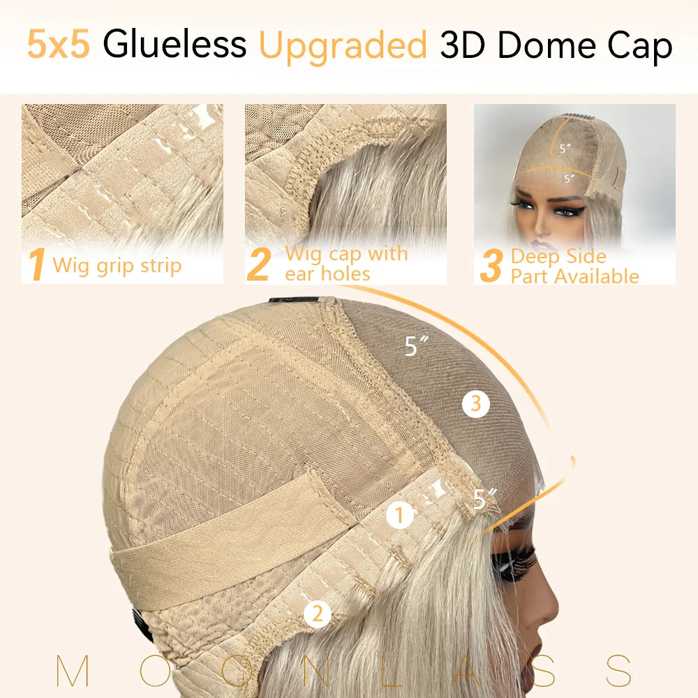 Ash Blonde Body Wave Wigs Human Hair Glueless 150 Density Remy Preplucked Highlight Brown Human Hair Wig 13x6 Lace Frontal Wigs