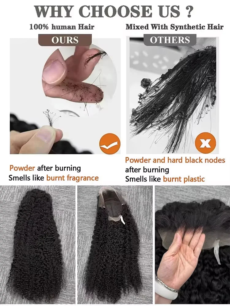 40 46 Inch Curly Human Hair Wig Deep Wave 13x6 Hd Lace Front 100% Human Hair Wigs For Black Women Lace Frontal Pre Plucked Wig