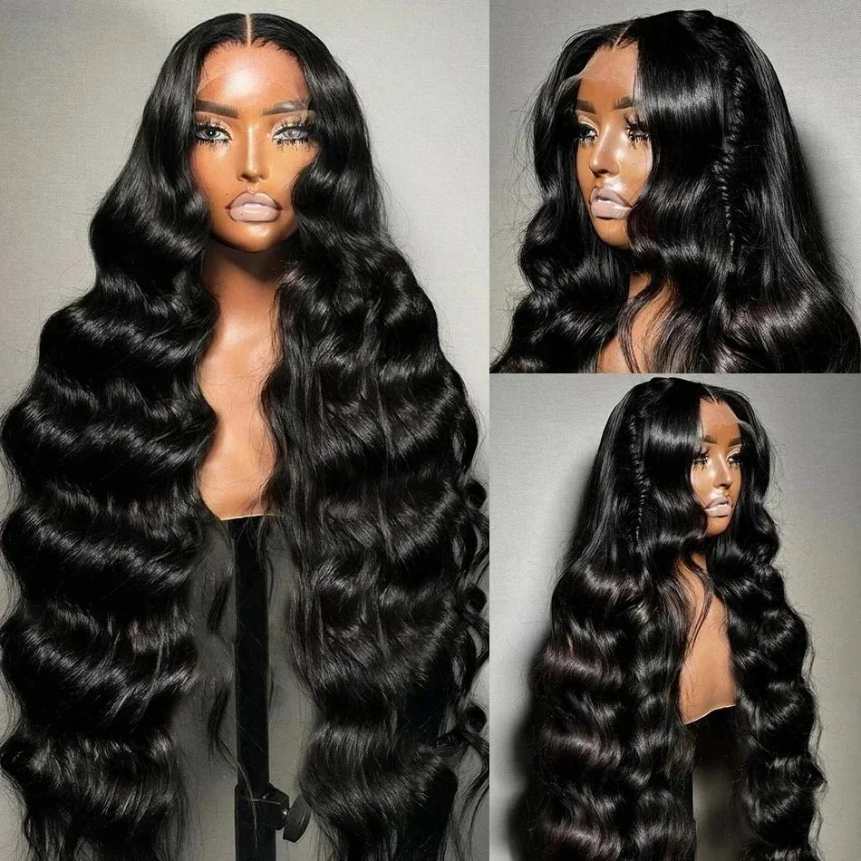 40 Inch Body Wave Human Hair Front Wig 13x6 13x4 Hd Lace Transparent Frontal wig Pre Plucked Brazilian Human Hair Wigs For Women