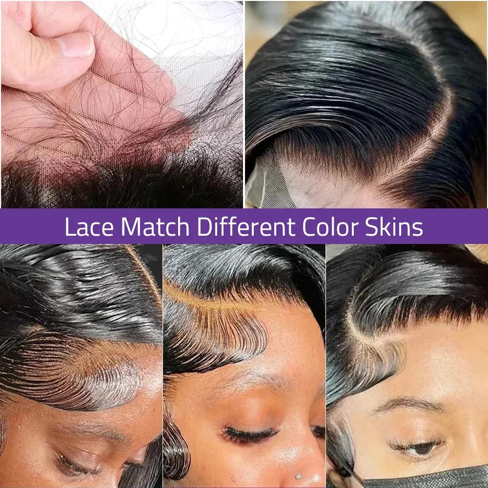 40 Inch Body Wave Human Hair Front Wig 13x6 13x4 Hd Lace Transparent Frontal wig Pre Plucked Brazilian Human Hair Wigs For Women