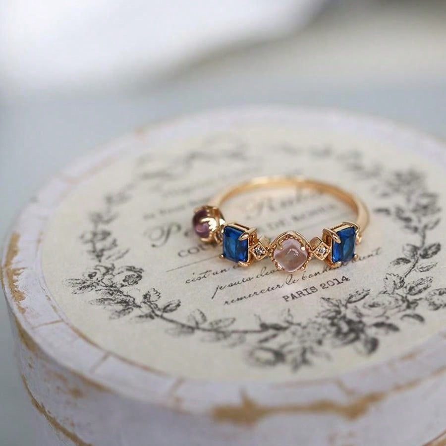 Raspberry Fruit Peridot Adjustable Ladies Ring