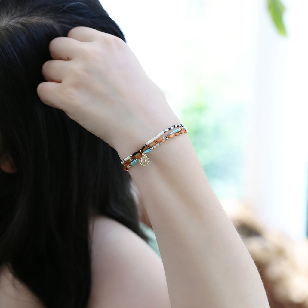 Casual Three-layer Stacked Bracelet For Women