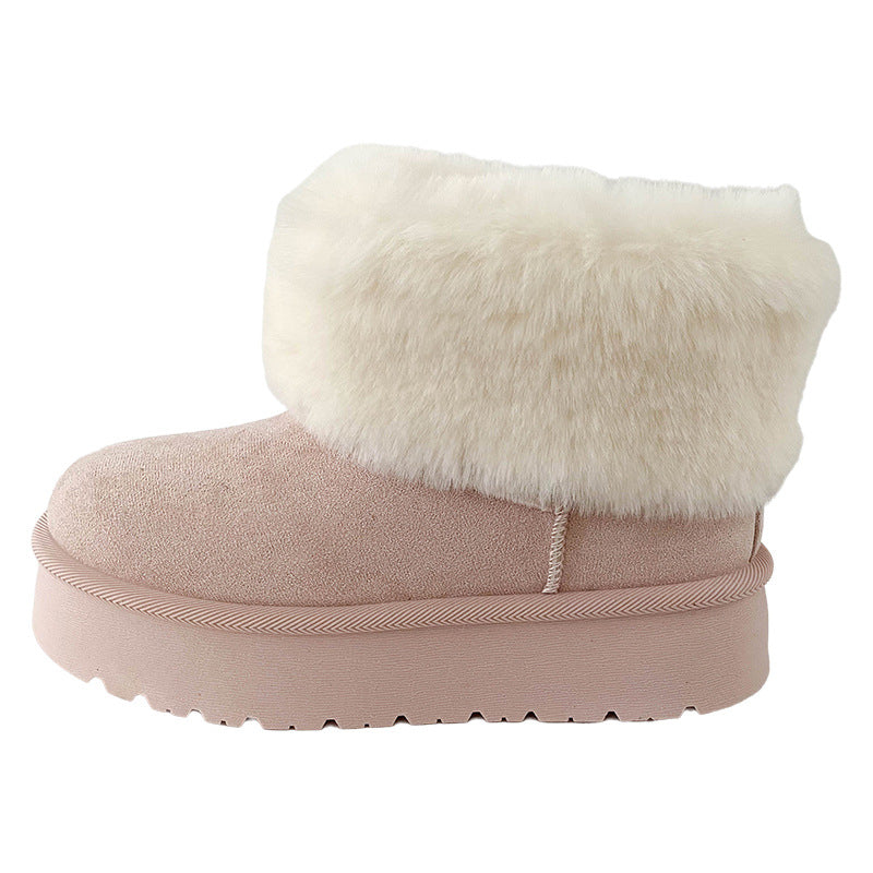 Women's Short-tube Snow Boots With Latex Insoles