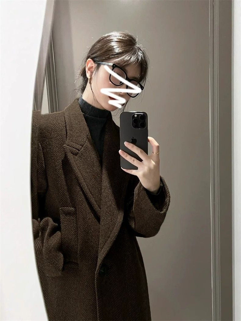 Overknee Thickened Mid-length Elegant Woolen Cloth