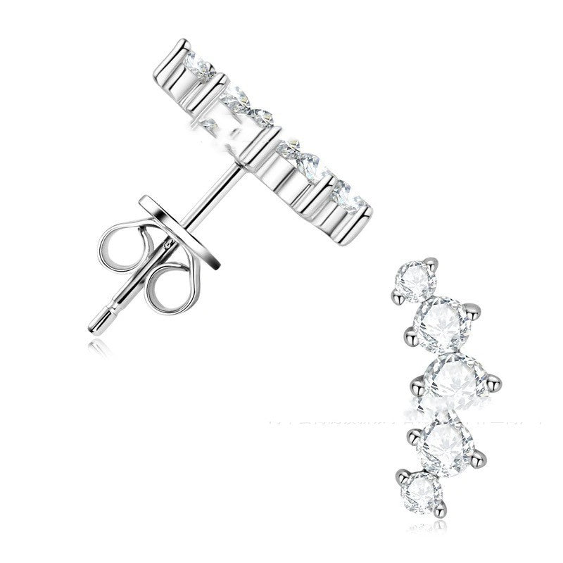 Cross-border Independent Store Personalized High-end Moissanite Stud Earrings