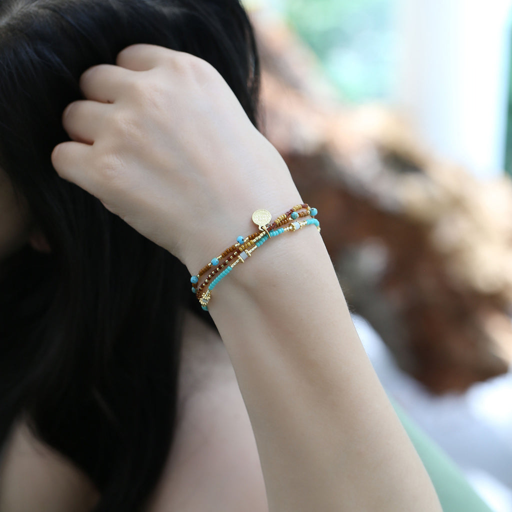 Casual Three-layer Stacked Bracelet For Women