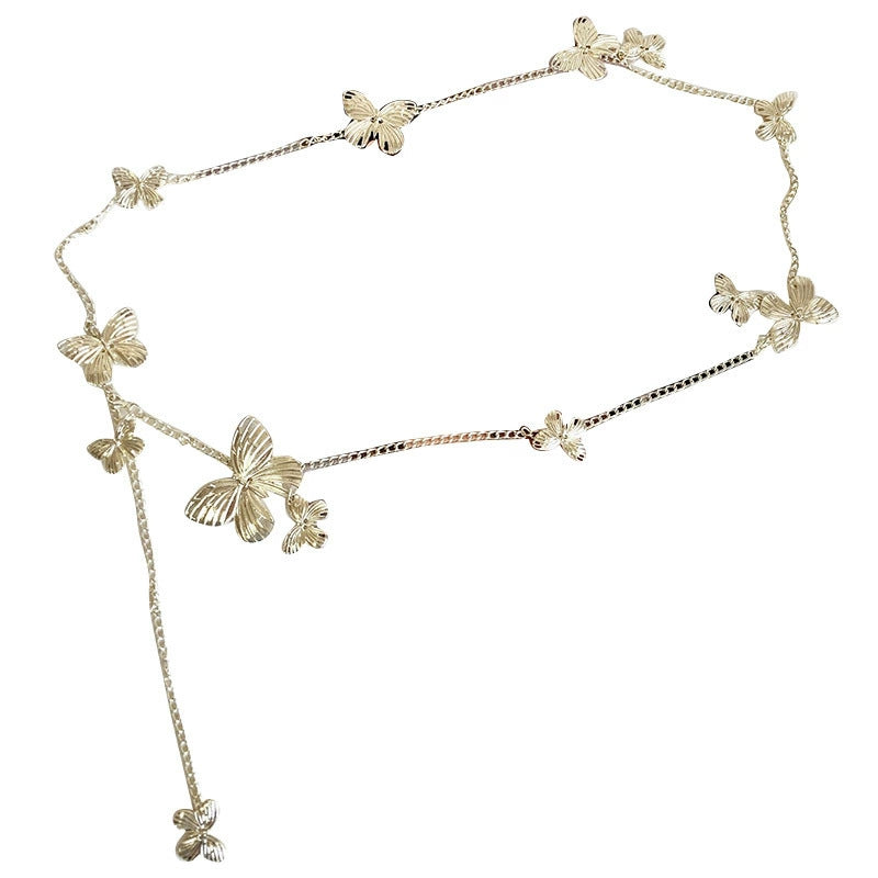 Golden Butterfly Waist Chain All-match Simple Belt Retro Style